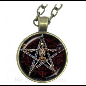 Skeleton Pentagram Necklace 