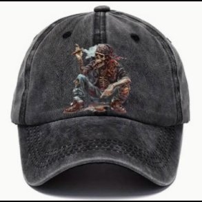 Skeleton Smoking Baseball Cap