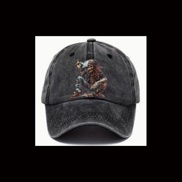 Skeleton Smoking Baseball Cap