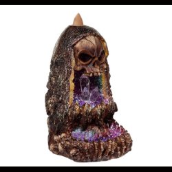 Skull Crystal Cave LED Backflow Incense Burner