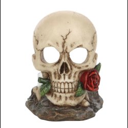Skull Rose Tealight Holder