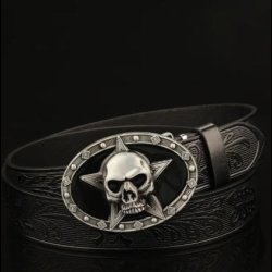 Skull Star Buckle Belt