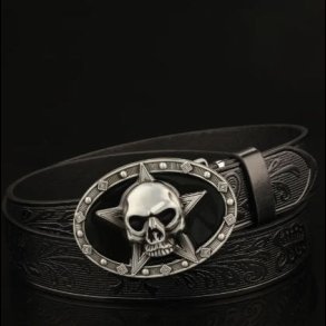 Skull Star Buckle Belt