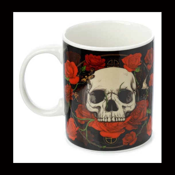 Skulls &amp; Roses Porcelain Mug