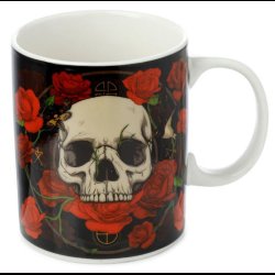 Skulls &amp; Roses Porcelain Mug