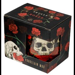 Skulls &amp; Roses Porcelain Mug