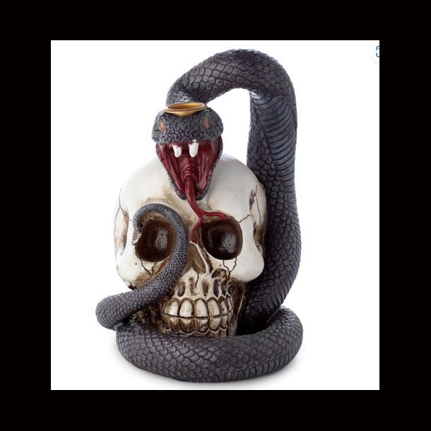 Snake &amp; Skull Backflow Incense Burner