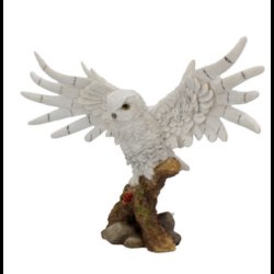 Snowy Rest Beautiful Snowy Owl Figure 38cm
