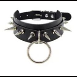 Spiked Leather Choker 