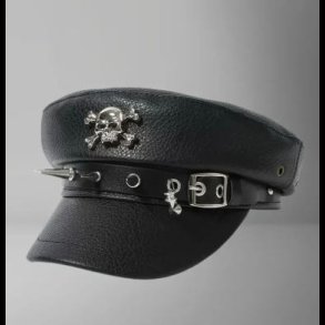 Spiked PU Skull Peaked Hat
