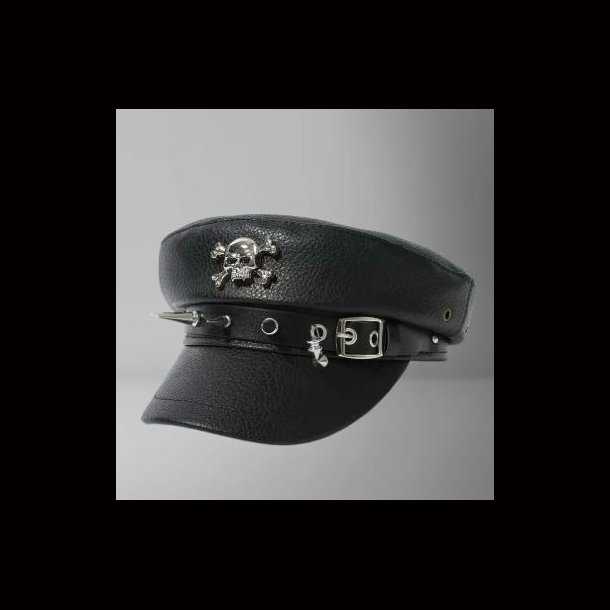 Spiked PU Skull Peaked Hat