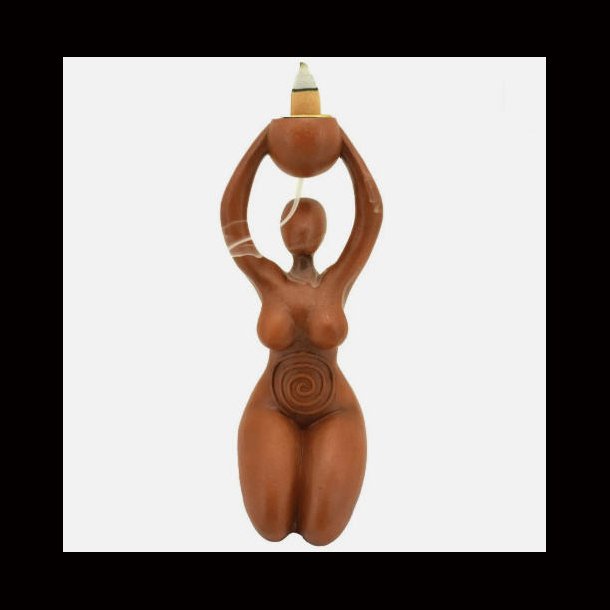 Spiral Goddess Tribute Backflow Incense Burner 18cm