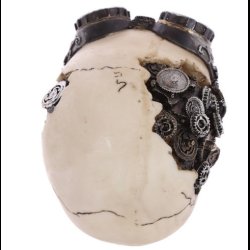 Steampunk Style Skull Decoration with Goggles