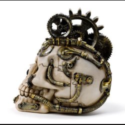 Steampunk Style Skull with Cogs &amp; Springs