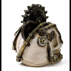 Steampunk Style Skull with Cogs &amp; Springs