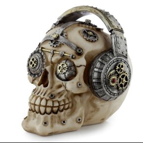 Steampunk Style Skull with Headphones
