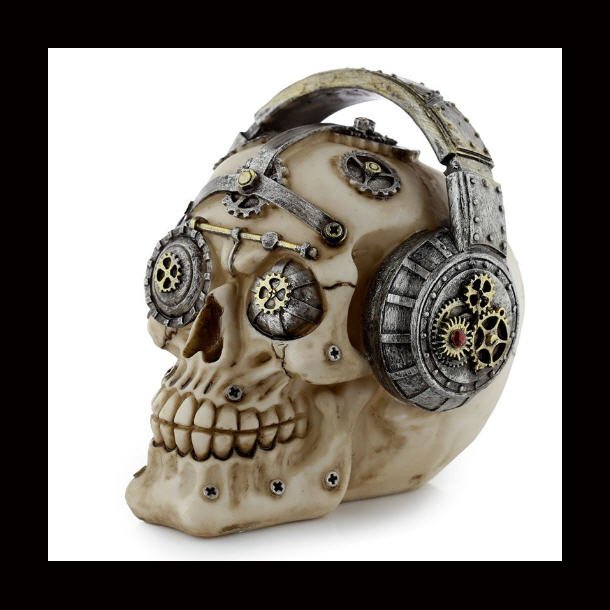 Steampunk Style Skull with Headphones