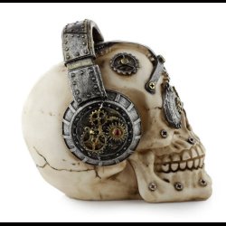 Steampunk Style Skull with Headphones