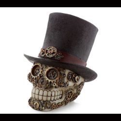 Steampunk Style Skull with Top Hat