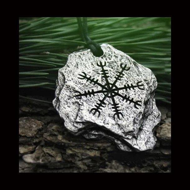 Stone Shape Viking Compass Pendant