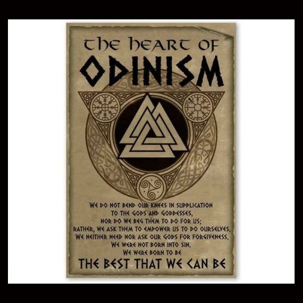 The Heart Of Odinism Viking Warrior Tin Sign