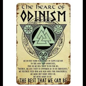 The Heart of Odinism Retro Metal Sign