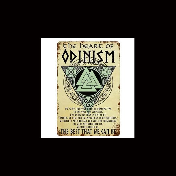 The Heart of Odinism Retro Metal Sign