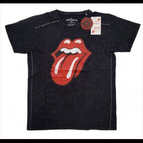 The Rolling Stones Unisex Snow Wash T Shirt Classic Tongue