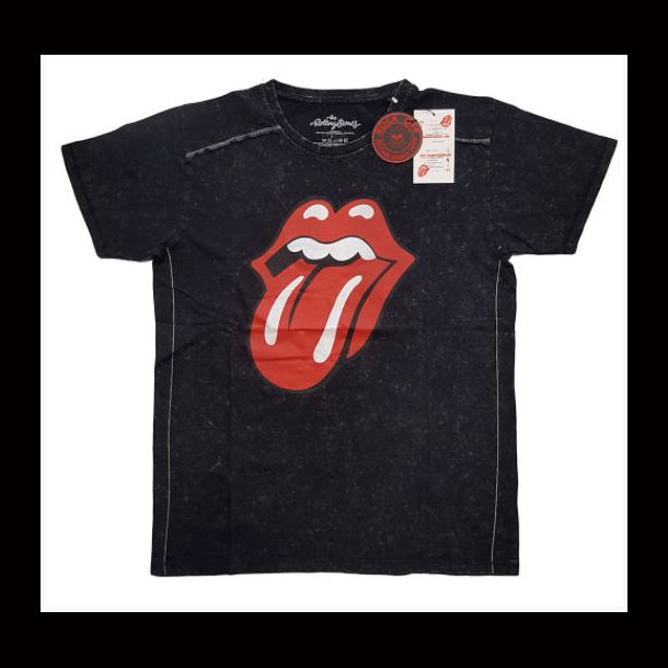 The Rolling Stones Unisex Snow Wash T Shirt Classic Tongue