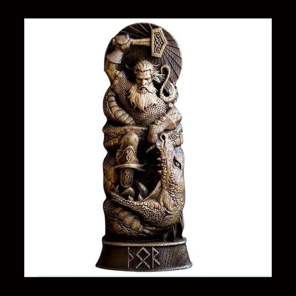 Thor Norse God Resin Wall Hanging Statue