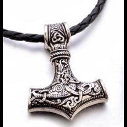 Thor Hammer Pendant Large Silver