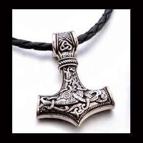 Thor Hammer Pendant Large Silver