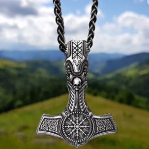 Thor's Hammer Compass pendant 