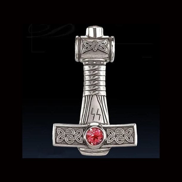 Thor's Hammer Mjolnir Pendant Necklace Leather Cord