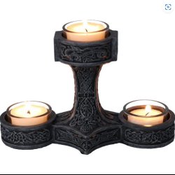 Thor's Hammer Tea Light Holder 18.5cm