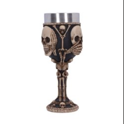 Three Wise Skeleton Goblet 20cm