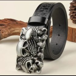 Three Wise Skulls Belt