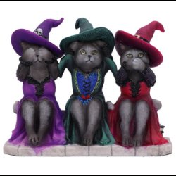 Three Wise Witchy Kittys 15.3cm