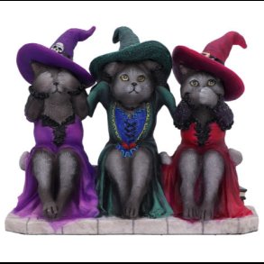 Three Wise Witchy Kittys 15.3cm