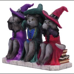 Three Wise Witchy Kittys 15.3cm