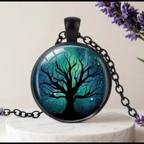 Tree Of Life Silhouette Pendant Necklace