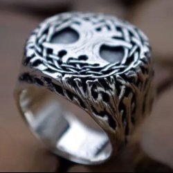 Tree of Life Yggdrasil Signet Ring