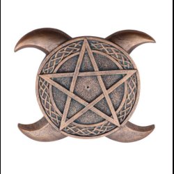 Triple Moon Pentacle Incense Burner 15.5cm