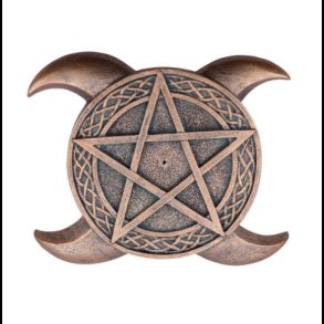 Triple Moon Pentacle Incense Burner 15.5cm