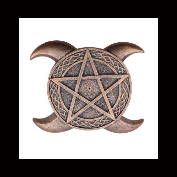 Triple Moon Pentacle Incense Burner 15.5cm