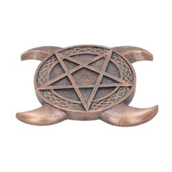 Triple Moon Pentacle Incense Burner 15.5cm