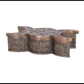 Triple Moon Trinket Box 18.5cm