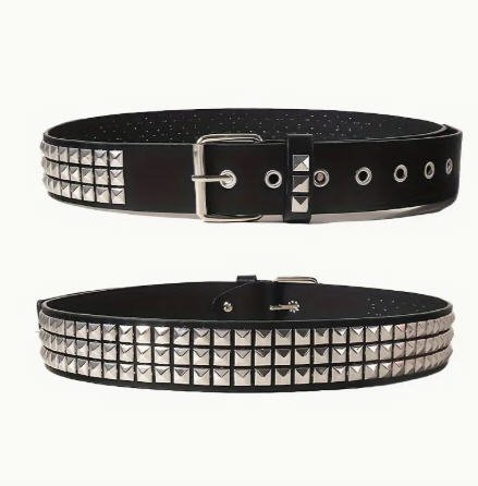Triple Pyramid Belt - Bælter Armbånd og Chokers - darkwolfgothic
