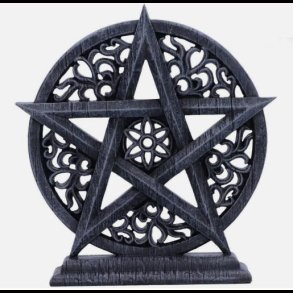 Twilight Pentagram Ornament, Silver, from Nemesis Now 15.5cm,