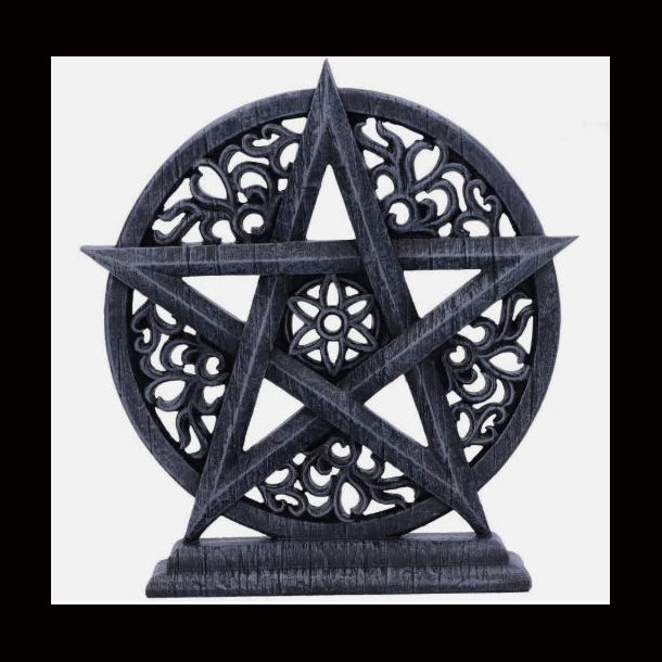 Twilight Pentagram Ornament, Silver, from Nemesis Now 15.5cm,
